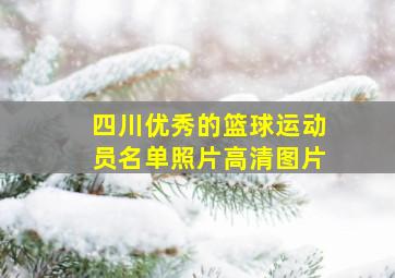 四川优秀的篮球运动员名单照片高清图片