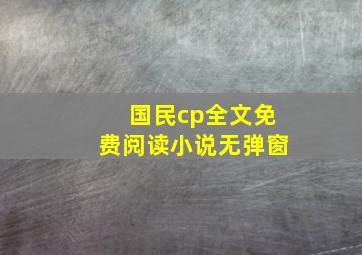 国民cp全文免费阅读小说无弹窗