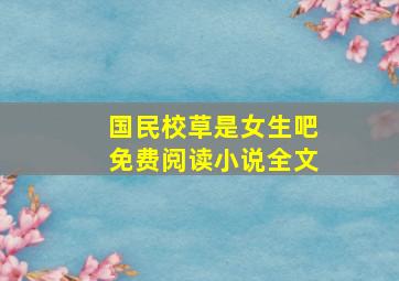 国民校草是女生吧免费阅读小说全文