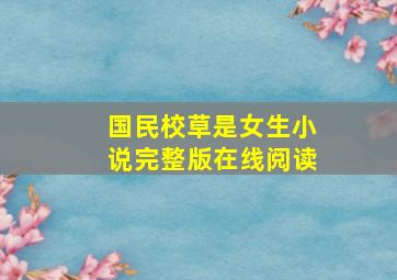 国民校草是女生小说完整版在线阅读