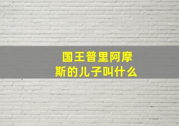 国王普里阿摩斯的儿子叫什么