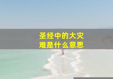 圣经中的大灾难是什么意思