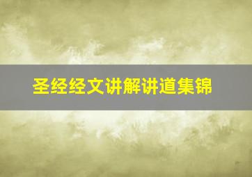 圣经经文讲解讲道集锦