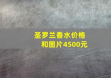 圣罗兰香水价格和图片4500元