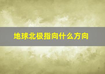 地球北极指向什么方向