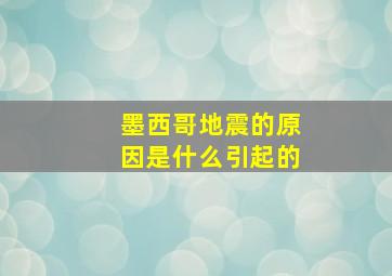 墨西哥地震的原因是什么引起的