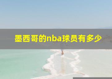 墨西哥的nba球员有多少