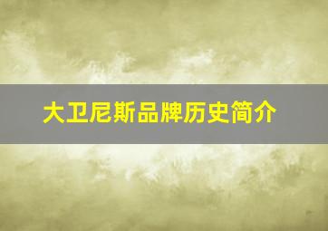 大卫尼斯品牌历史简介