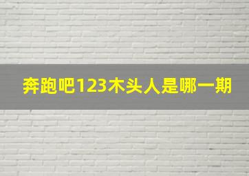 奔跑吧123木头人是哪一期