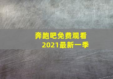 奔跑吧免费观看2021最新一季