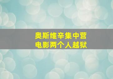 奥斯维辛集中营电影两个人越狱