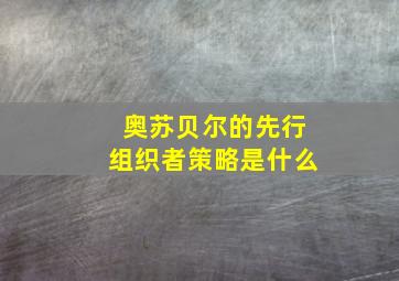 奥苏贝尔的先行组织者策略是什么