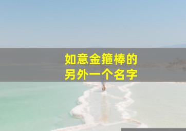 如意金箍棒的另外一个名字