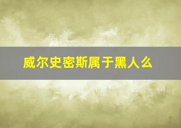 威尔史密斯属于黑人么