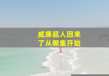 威廉超人回来了从哪集开始