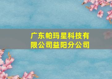 广东帕玛星科技有限公司益阳分公司