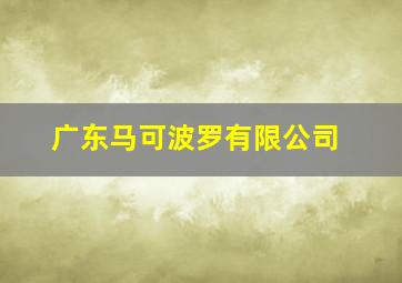 广东马可波罗有限公司