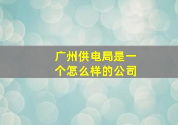 广州供电局是一个怎么样的公司