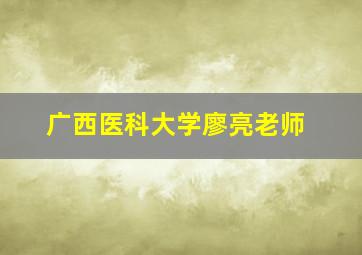 广西医科大学廖亮老师