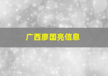 广西廖国亮信息