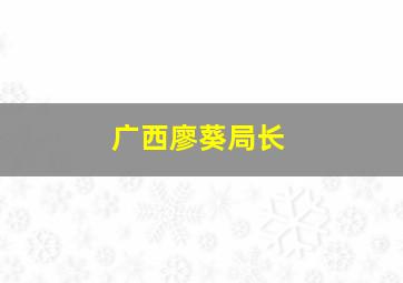 广西廖葵局长