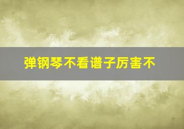 弹钢琴不看谱子厉害不