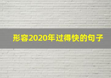 形容2020年过得快的句子