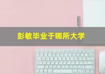 彭敏毕业于哪所大学