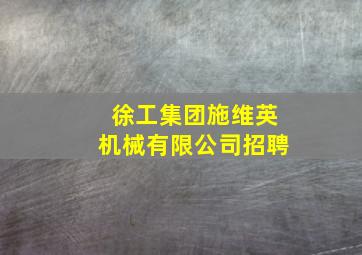 徐工集团施维英机械有限公司招聘