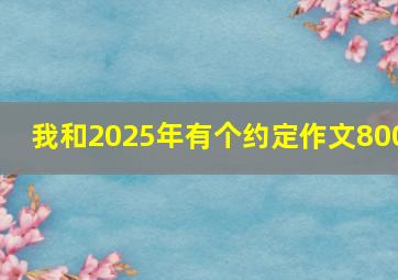 我和2025年有个约定作文800