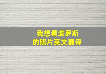 我想看波罗斯的照片英文翻译