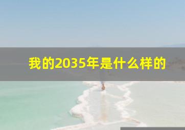 我的2035年是什么样的