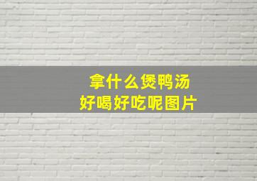 拿什么煲鸭汤好喝好吃呢图片