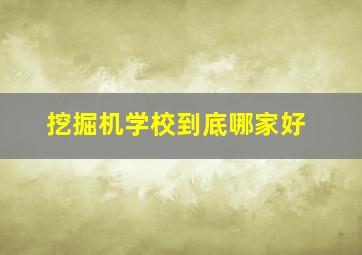 挖掘机学校到底哪家好