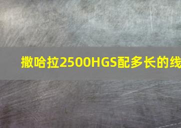 撒哈拉2500HGS配多长的线