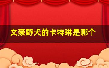 文豪野犬的卡特琳是哪个