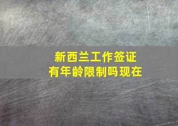 新西兰工作签证有年龄限制吗现在