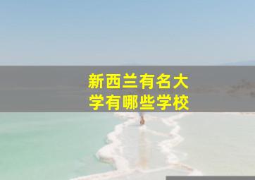 新西兰有名大学有哪些学校