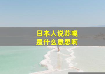 日本人说苏嘎是什么意思啊