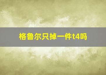 格鲁尔只掉一件t4吗