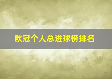 欧冠个人总进球榜排名