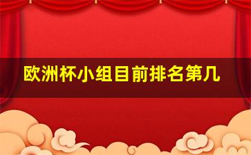 欧洲杯小组目前排名第几