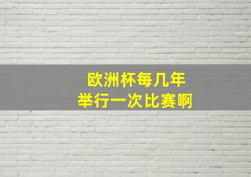 欧洲杯每几年举行一次比赛啊