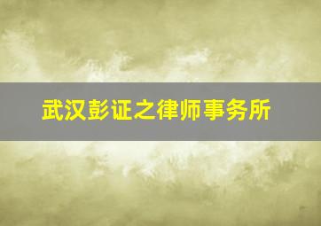 武汉彭证之律师事务所