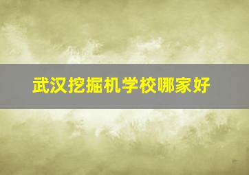 武汉挖掘机学校哪家好