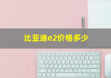 比亚迪e2价格多少