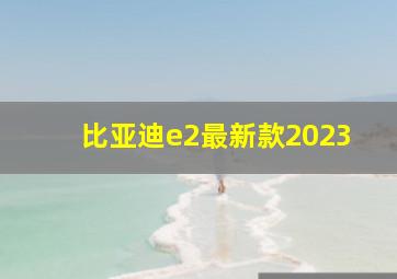 比亚迪e2最新款2023