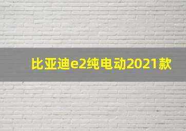 比亚迪e2纯电动2021款