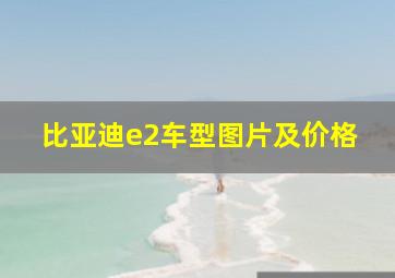 比亚迪e2车型图片及价格