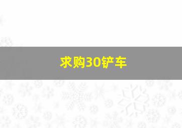 求购30铲车